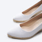 Espadrilles plataforma com corte em U em lona com rosas