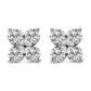 10K White Gold 1/2 Cttw Lab Grown Diamond Snowflake Stud Earrings