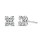 10K White Gold 1/2 Cttw Lab Grown Diamond Snowflake Stud Earrings