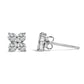 10K White Gold 1/2 Cttw Lab Grown Diamond Snowflake Stud Earrings