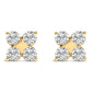 10K White Gold 1/2 Cttw Lab Grown Diamond Snowflake Stud Earrings