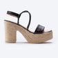 Elia Leather Espadrille Sandal Heels