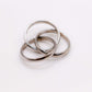 Conjunto de anéis de prata Trinity Linked - Elegância redefinida