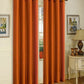 Cortina de janela de seda sintética com ilhós sólidos de 2 painéis J&amp;V TEXTILES com tratamento de 84" de comprimento
