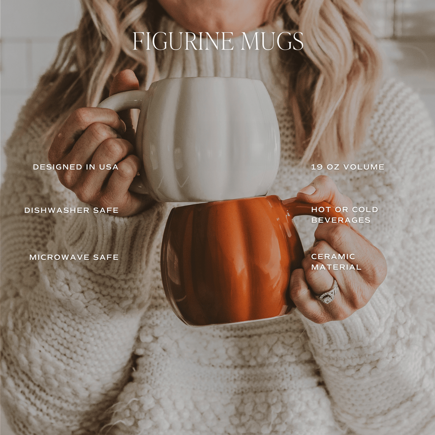 Orange Pumpkin 19oz. Figural Coffee Mug