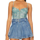 Body estampado Free People Night Rhythm tamanho pequeno