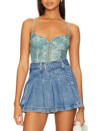 Body estampado Free People Night Rhythm tamanho pequeno