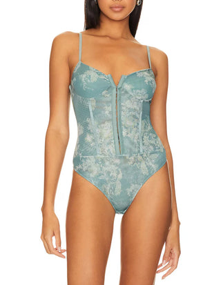 Body estampado Free People Night Rhythm tamanho pequeno