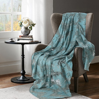 North Shore Living Woven & Lace 58" x 72" 2-in-1 Shawl & Decorative Throw