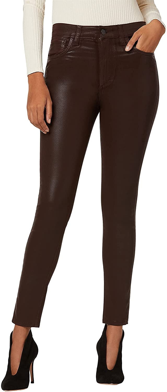 Calça jeans skinny Joe's The Charlie com revestimento de cintura alta e tornozelo, marrom, tamanho 28