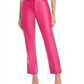 Calça jeans Good American de couro sintético Good Icon, cintura alta, perna reta, rosa, tamanho 6