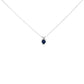 14K White Gold 5X5 MM Heart Shaped Purple Amethyst Solitaire Pendant Necklace