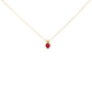 14K White Gold 5X5 MM Heart Shaped Purple Amethyst Solitaire Pendant Necklace