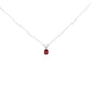 14K White Gold 6x4MM Oval Shaped Purple Amethyst Solitaire Pendant Necklace