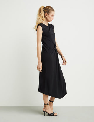 Asymmetric-Drape Maxi Dress