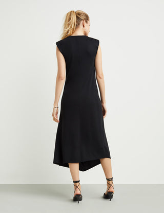 Asymmetric-Drape Maxi Dress