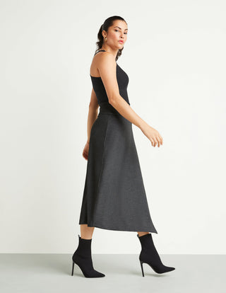 Banded-Waist Wrap Skirt