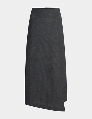 Banded-Waist Wrap Skirt