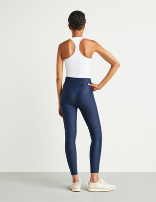 Legging de futebol atlética de cintura alta meia-noite