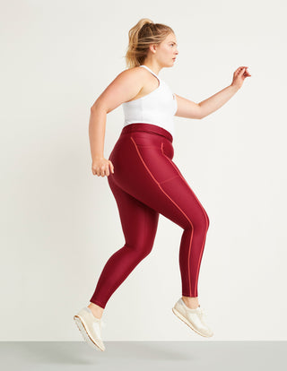 Legging de futebol atlética de cintura alta