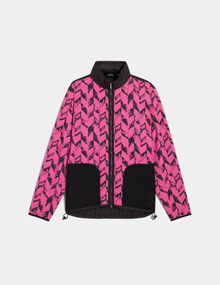 Pink Herringbone