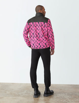 Pink Herringbone