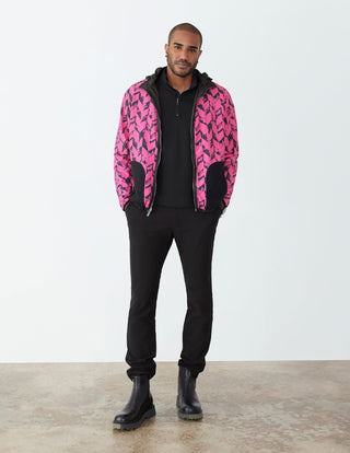 Pink Herringbone