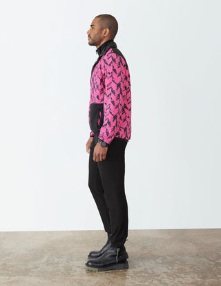 Pink Herringbone