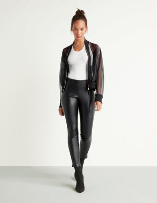 Jaqueta Bomber Transparente Preta