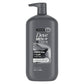 Dove Men+Care Charcoal + Clay Purifying Body; Face Wash Pump Sulfate Free 30 fl oz - Imperfect Container