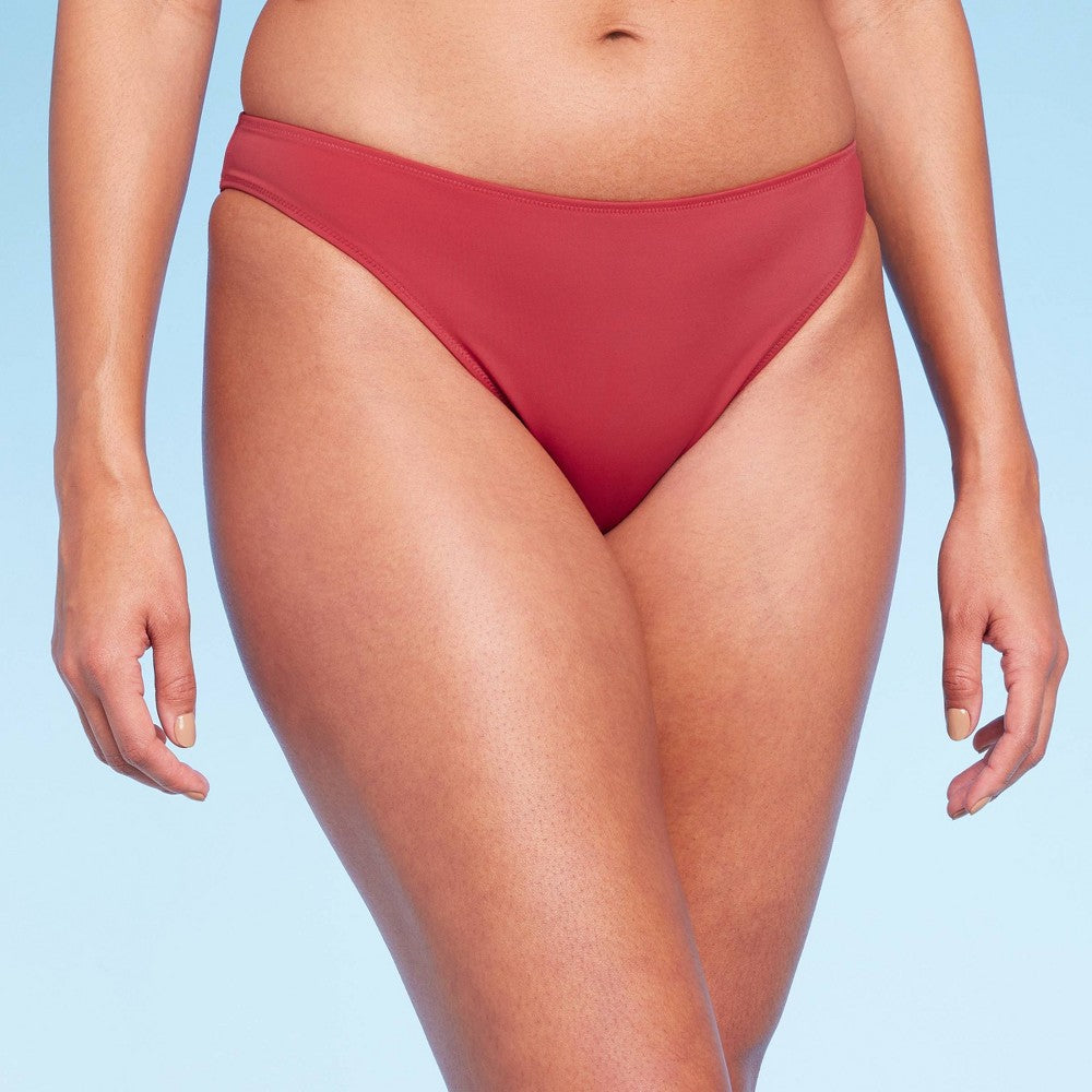Women's Cheeky Bikini Bottom - Shade & Shore™ Red L