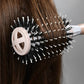 Conair Ceramic Wood Vented Boar Bristle Round Hair Brush Large Barrel All Hair - Imperfect Box