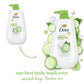 Dove Beauty Refresh Body Wash Pump Cucumber & Green Tea 24hr Lotion-Soft Skin 30.6 fl oz - Imperfect Container