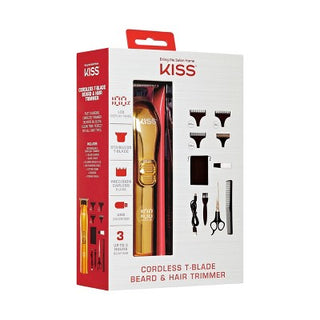 KISS Products Cordless T-Blade Beard & Hair Trimmer - New
