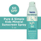 Coppertone Pure & Simple Kid's Spray SPF 50 5oz - Imperfect Container