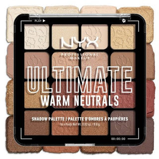 NYX Professional Makeup Ultimate Eyeshadow Palette Warm Neutrals 0.32oz - Imperfect Container