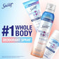 Secret Whole Body Deodorant Spray Lilac & Waterlily Aluminum-Free 3.5oz - New