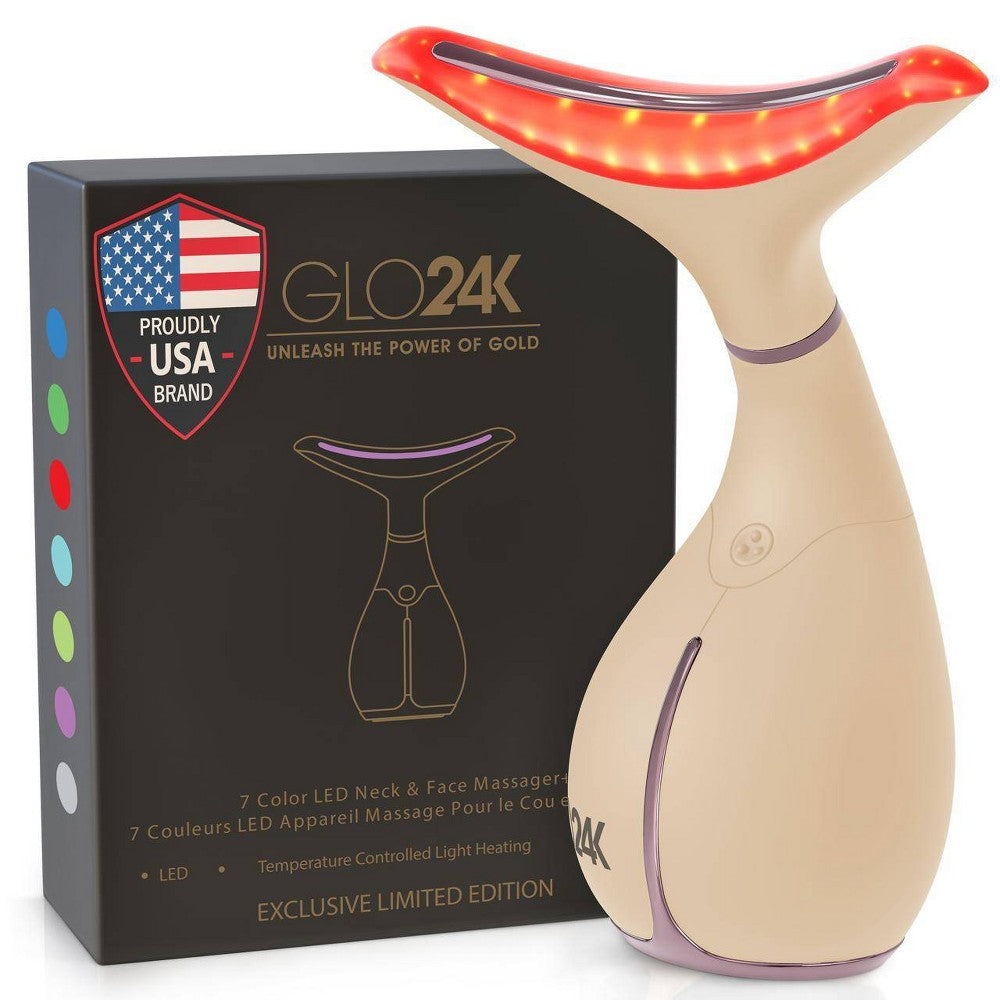 GLO24K 7 Color LED Neck and Face Beauty Device Limited Edition