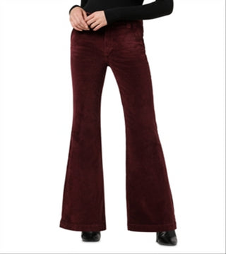 Calça Joe's Jeans The Molly High Rise Flare Leg Borgonha Tamanho 29