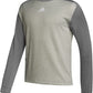 Camisa de manga comprida Adidas Team Issue masculina cinza tamanho GG