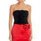 Top sem alças com flores Endless Rose