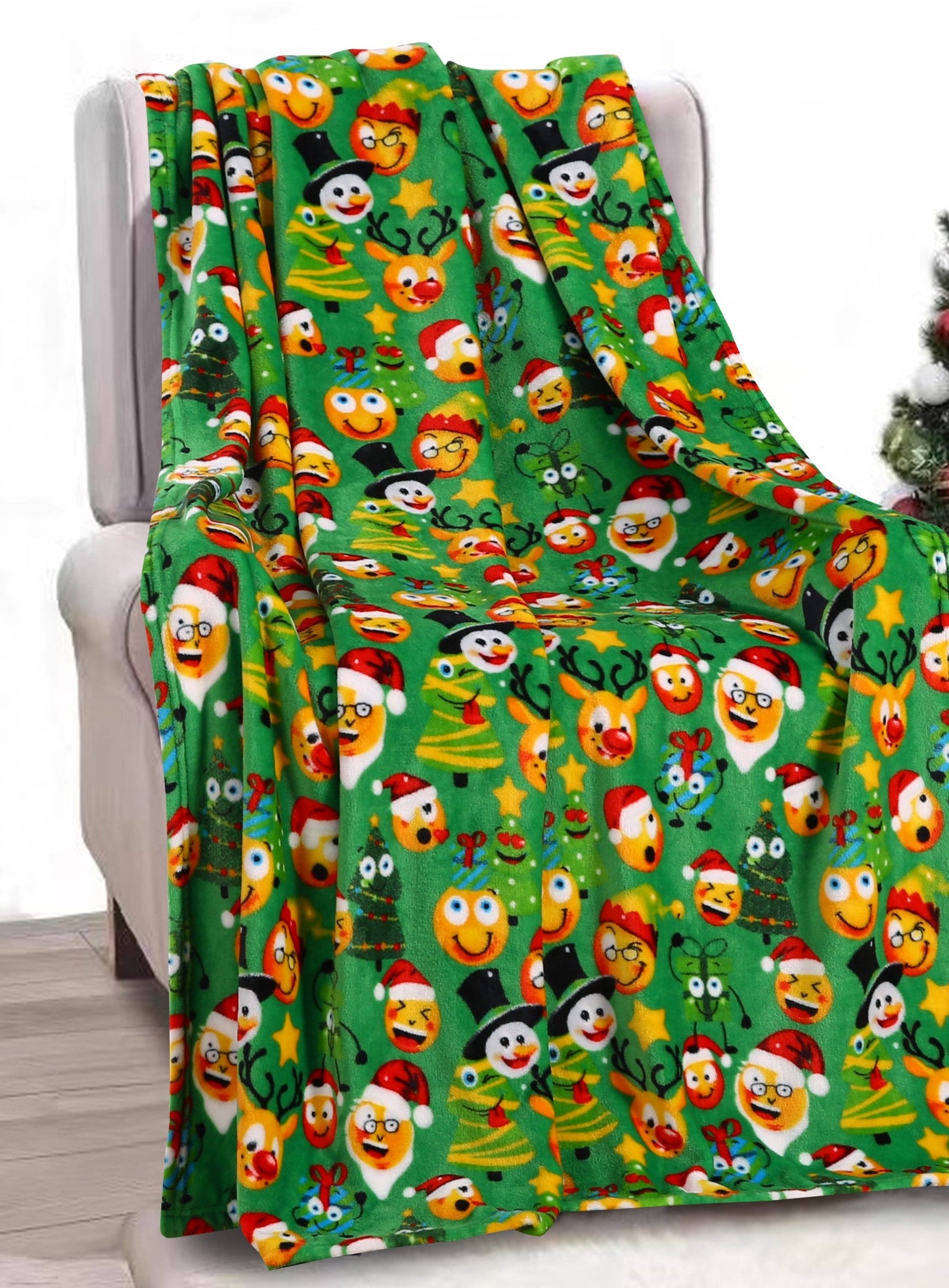 Christmas Blanket Cozy Festive Holiday Throw Blanket 50" x 60"