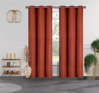 J&V TEXTILES 4-Panels: Room Darkening Thermal Insulated Blackout Grommet Window Curtain Panels for Living Room
