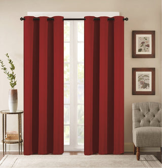 J&V TEXTILES 4-Panels: Room Darkening Thermal Insulated Blackout Grommet Window Curtain Panels for Living Room
