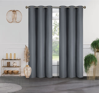 J&V TEXTILES 4-Panels: Room Darkening Thermal Insulated Blackout Grommet Window Curtain Panels for Living Room