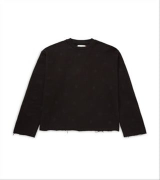 Suéter com monograma Honor the Gift Crest Raw Edge, preto, tamanho G