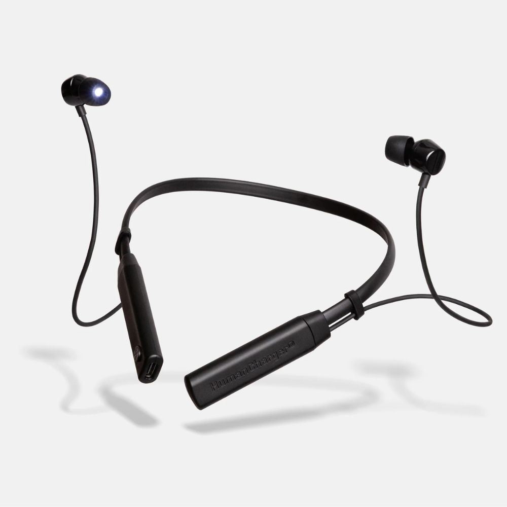 Fone de ouvido de terapia de luz HumanCharger – Luz brilhante sem UV via fones de ouvido para energia, humor, sono e jet lag – Suporte portátil para ritmo circadiano