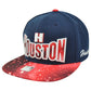 Houston H Town City Blue Galactic Sublimated Galaxy Flat Bill Snapback Hat Cap