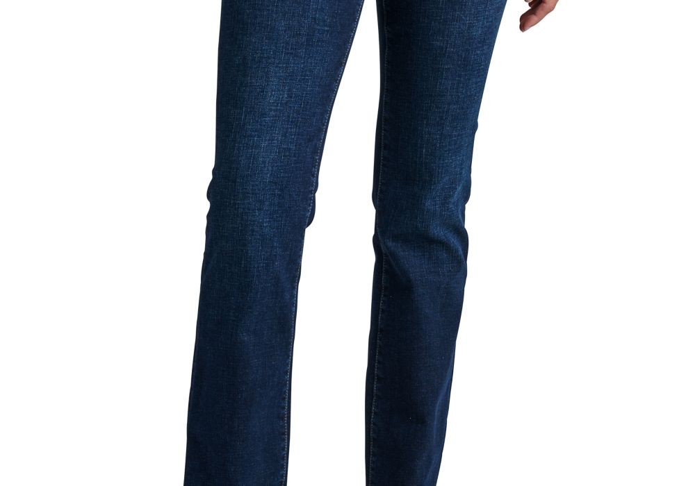 Calça jeans feminina Jag Eloise Comfort Stretch, cintura média, corte bootcut, azul, tamanho 4