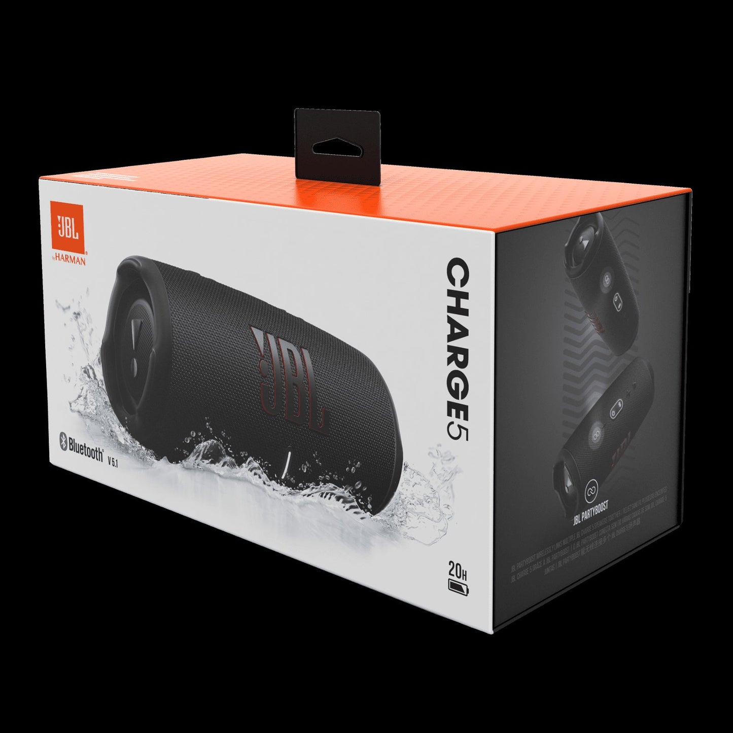 Caixa de som portátil à prova d'água JBL Charge 5 com Powerbank